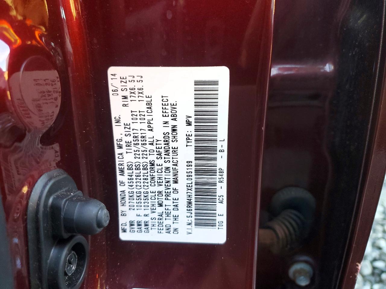 2014 HONDA CR-V EXL photo 25