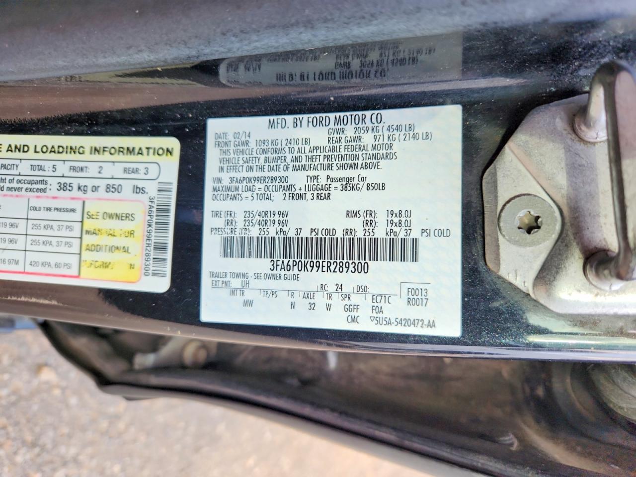 2014 FORD FUSION TITANIUM photo 12