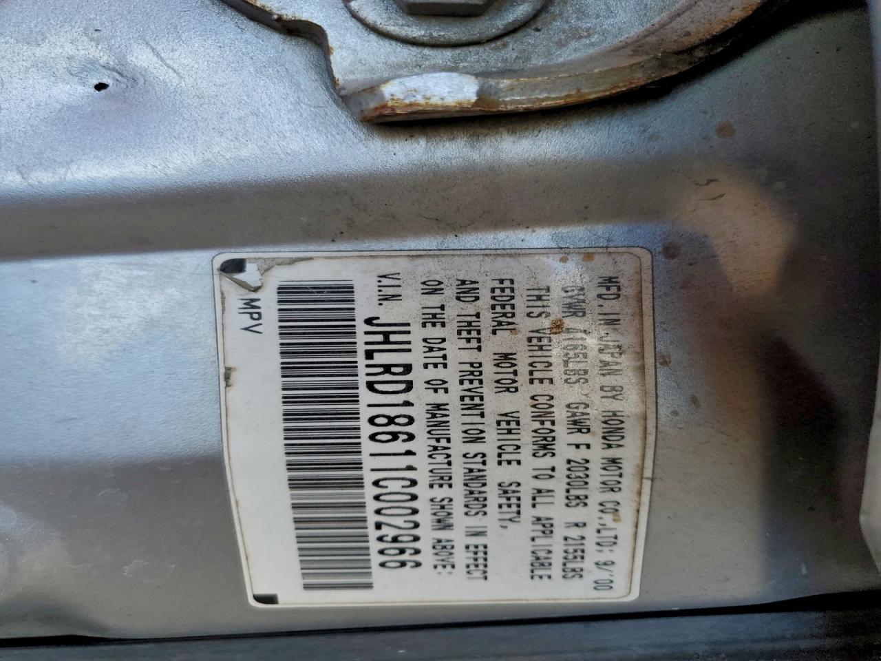 2001 HONDA CR-V EX photo 13