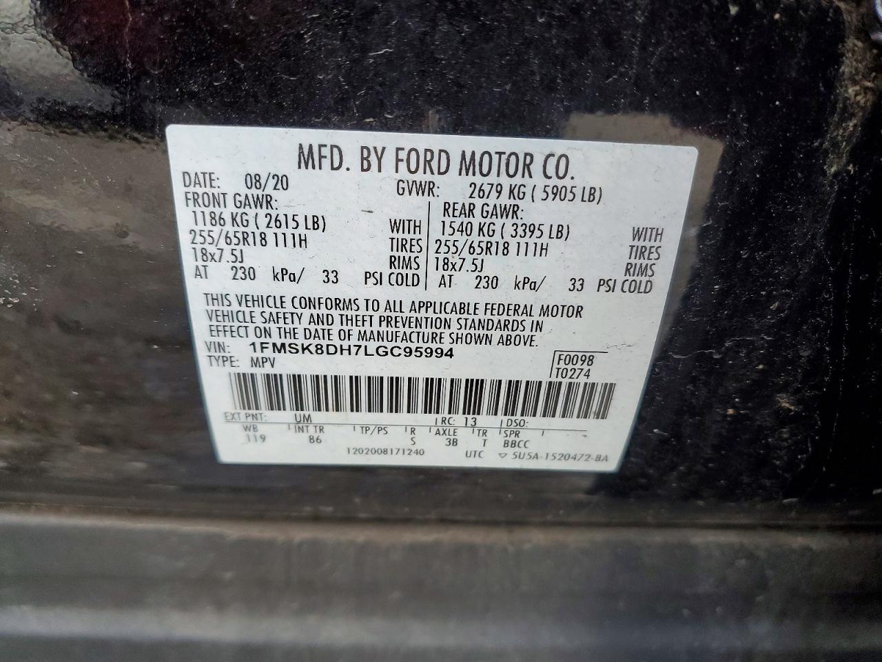 2020 FORD EXPLORER XLT photo 13