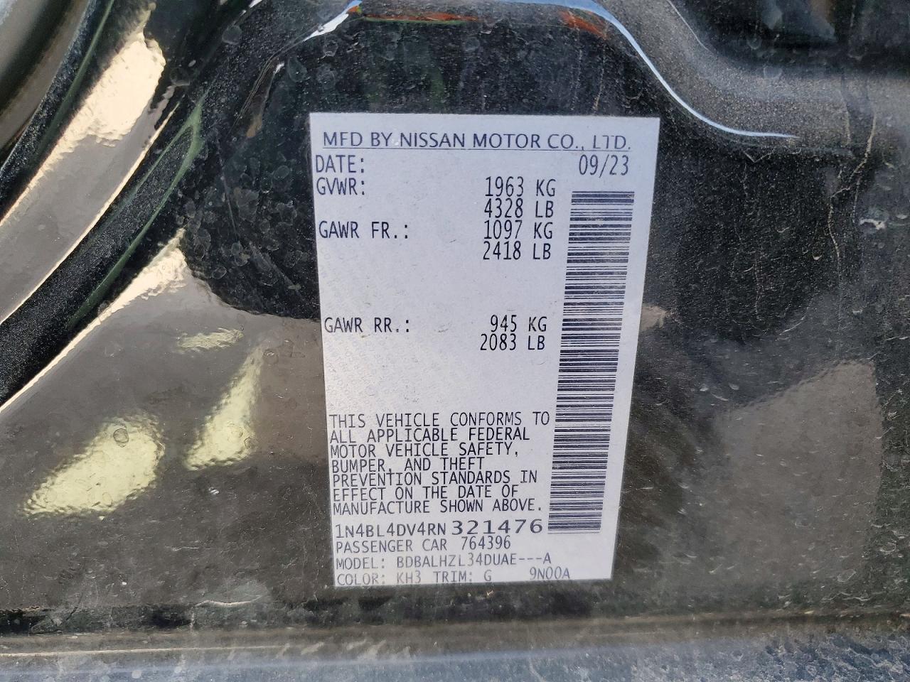 2024 NISSAN ALTIMA SV photo 13