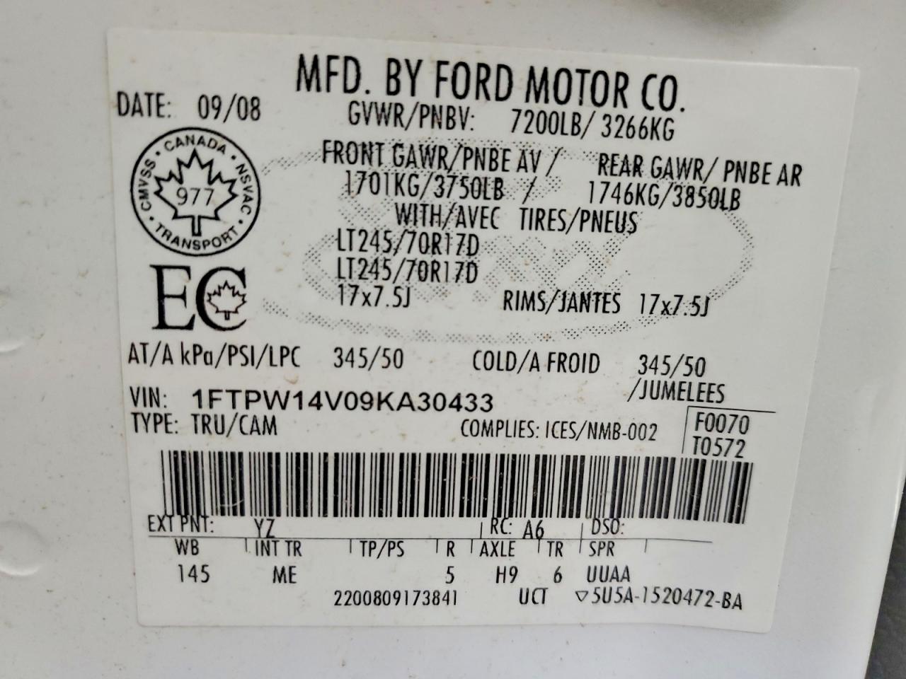 2009 FORD F150 SUPERCREW photo 12