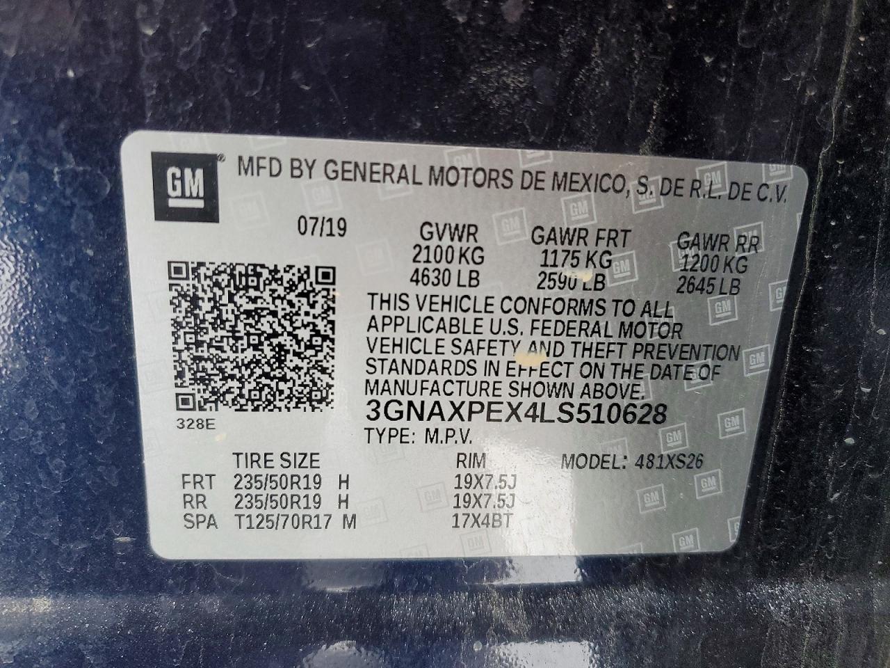 2020 CHEVROLET EQUINOX PREMIER photo 14