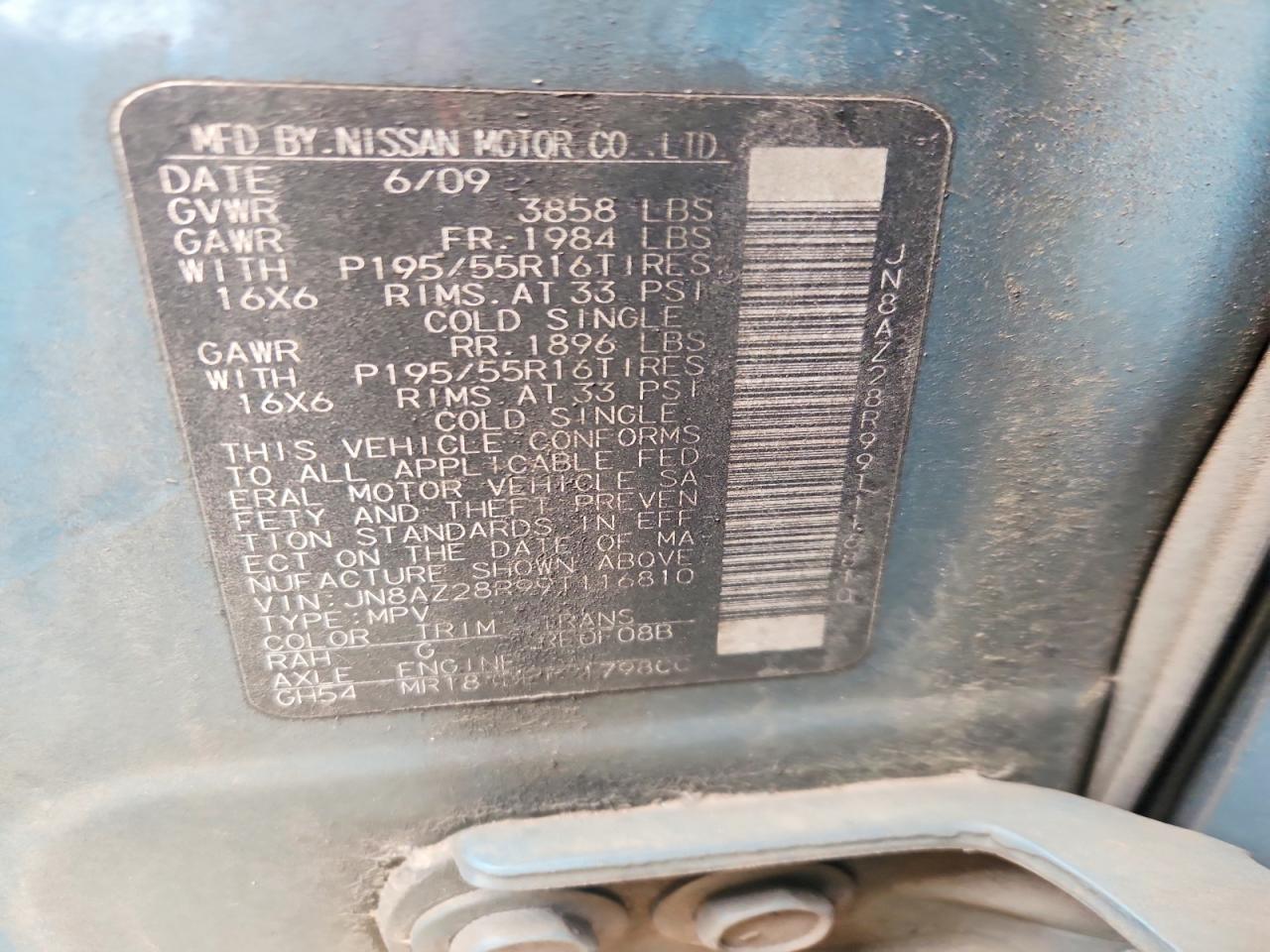 2009 NISSAN CUBE BASE photo 13