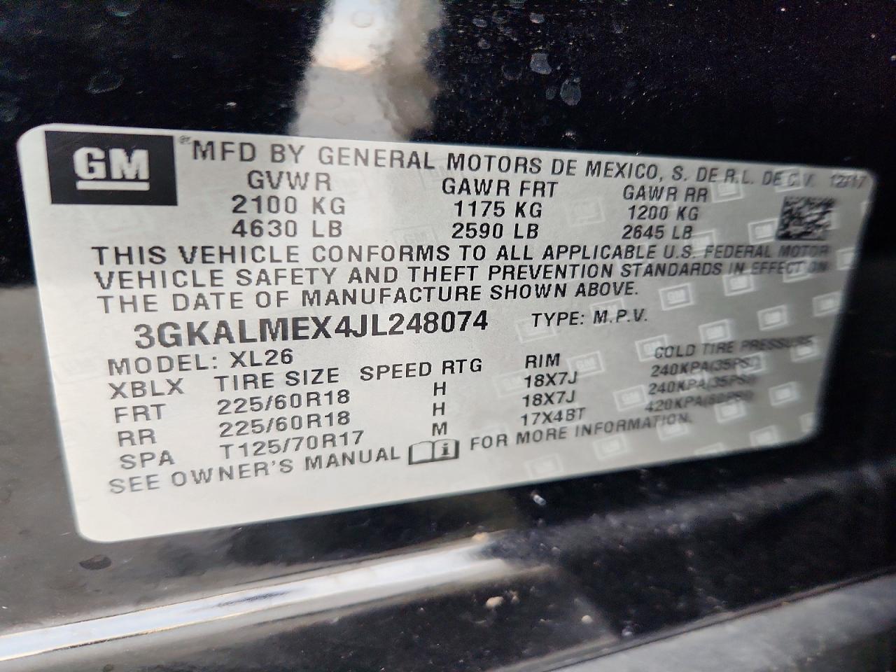 2018 GMC TERRAIN SLE photo 13