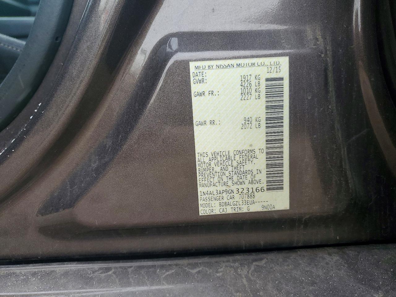 2016 NISSAN ALTIMA 2.5 photo 23