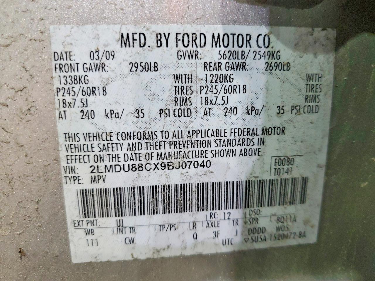 2009 LINCOLN MKX photo 25