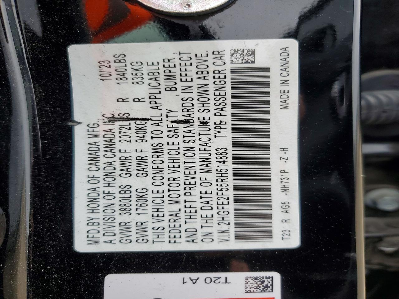 2024 HONDA CIVIC SPORT photo 23