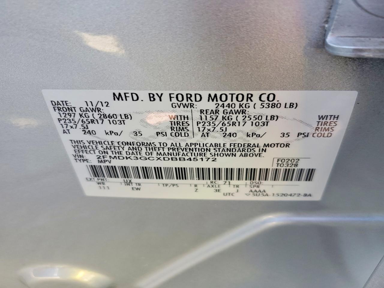 2013 FORD EDGE SE photo 27