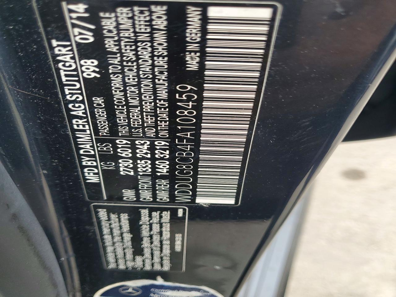 2015 MERCEDES-BENZ S 550 photo 12