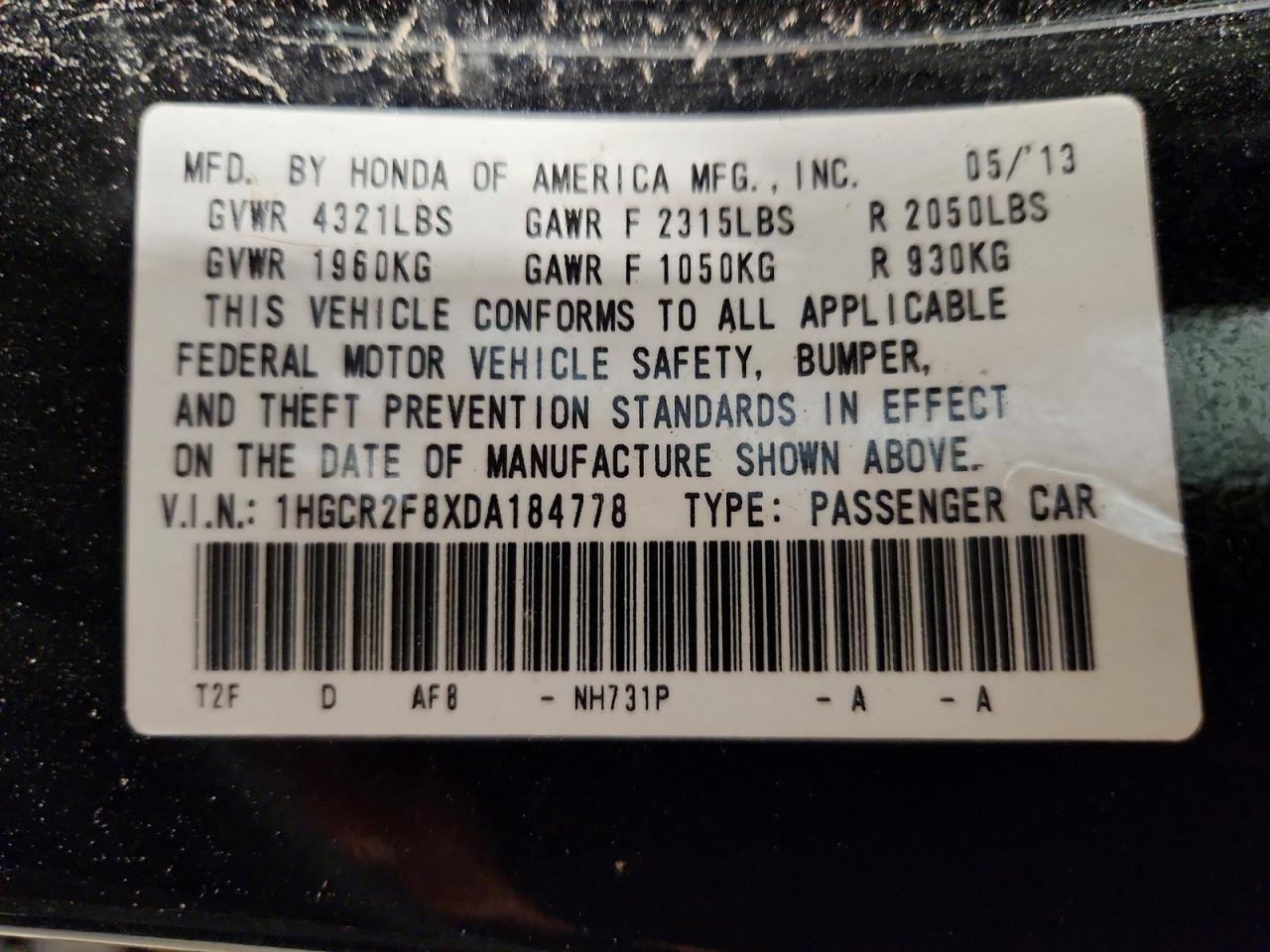 2013 HONDA ACCORD EXL photo 23