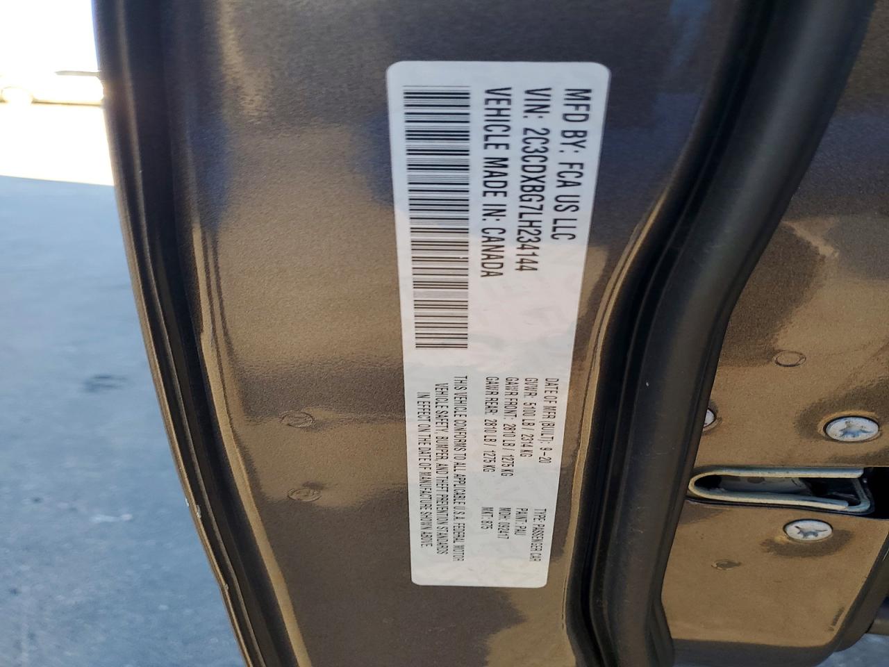 2020 DODGE CHARGER SXT photo 12