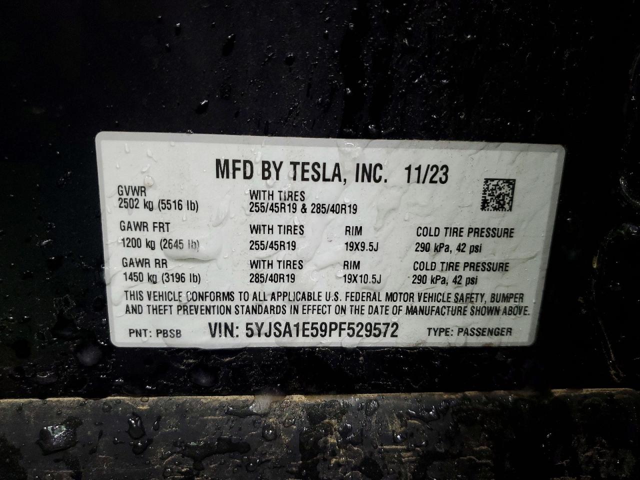2023 TESLA MODEL S photo 12