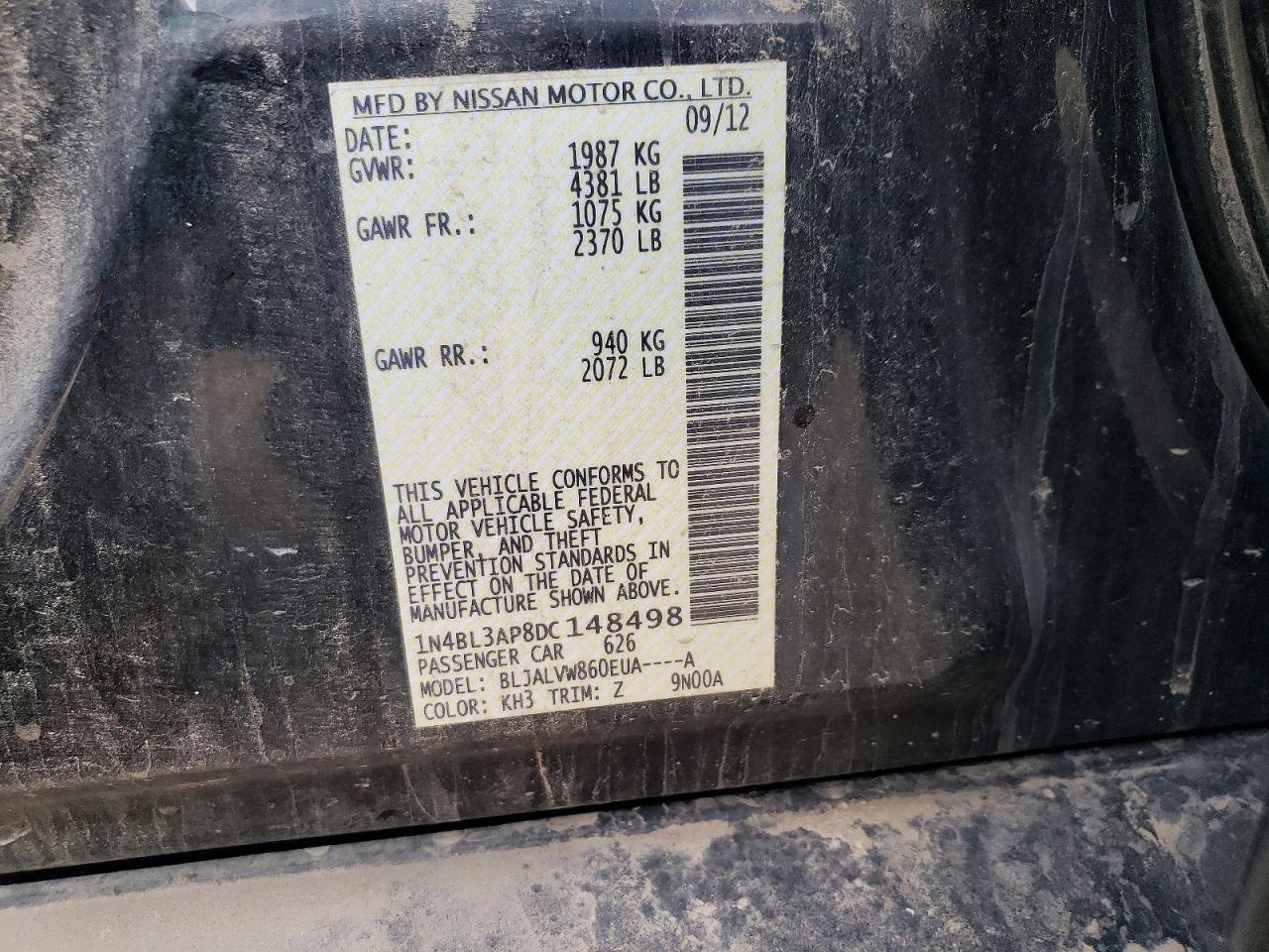 2013 NISSAN ALTIMA 3.5S photo 12
