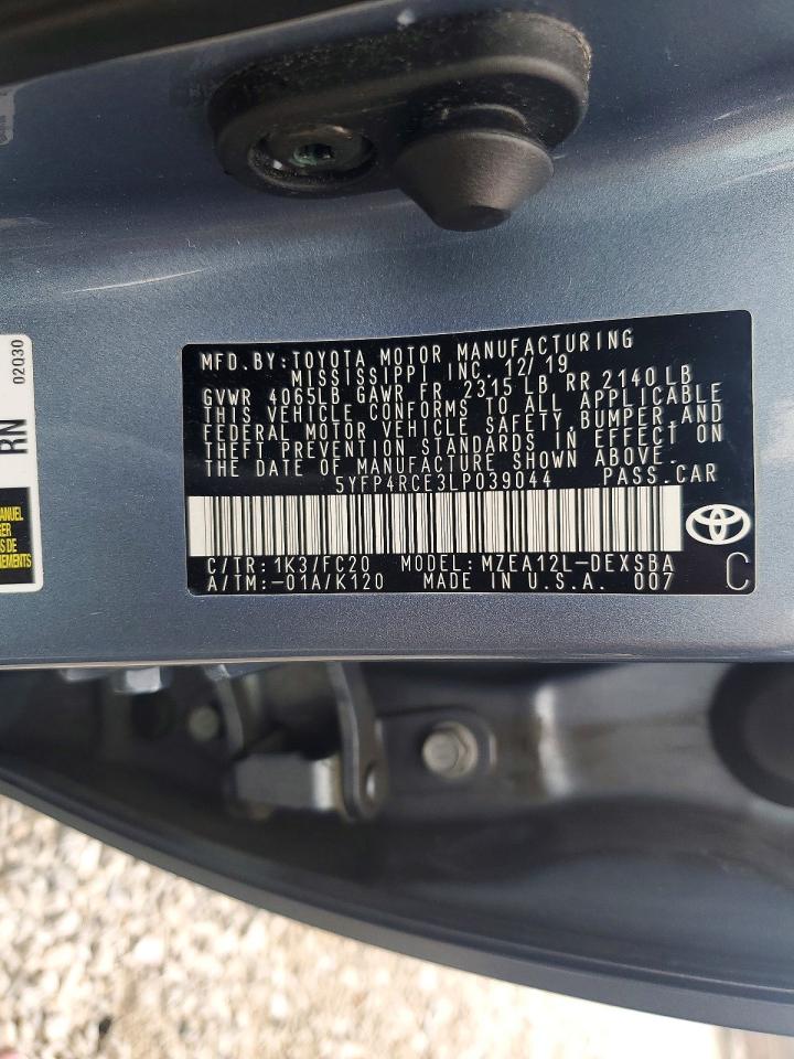 2020 TOYOTA COROLLA SE photo 12
