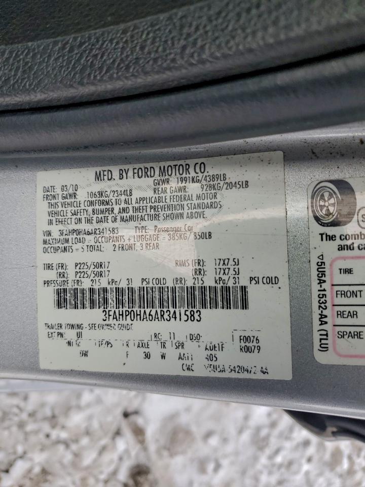 2010 FORD FUSION SE photo 12
