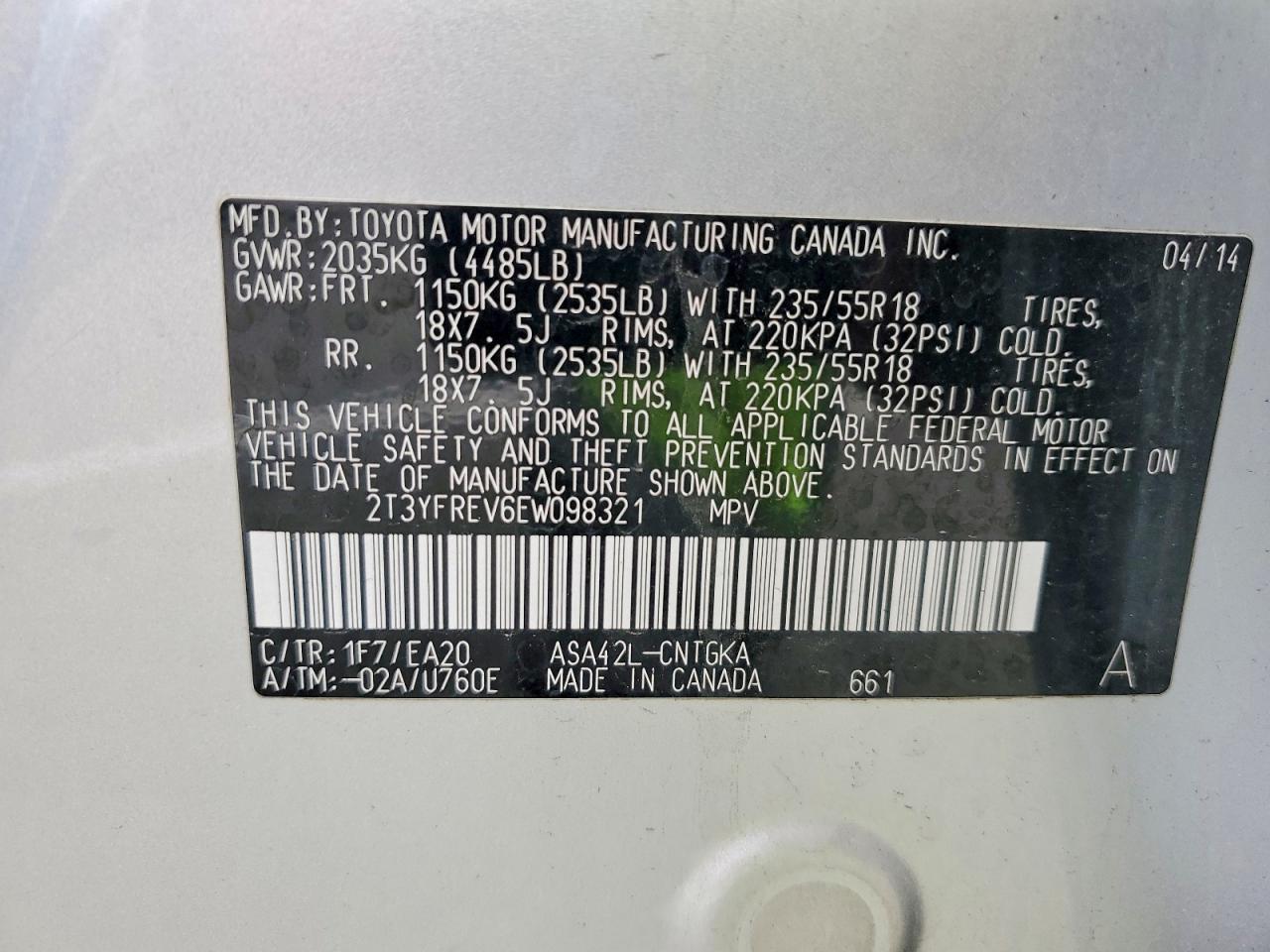 2014 TOYOTA RAV4 LIMITED photo 37