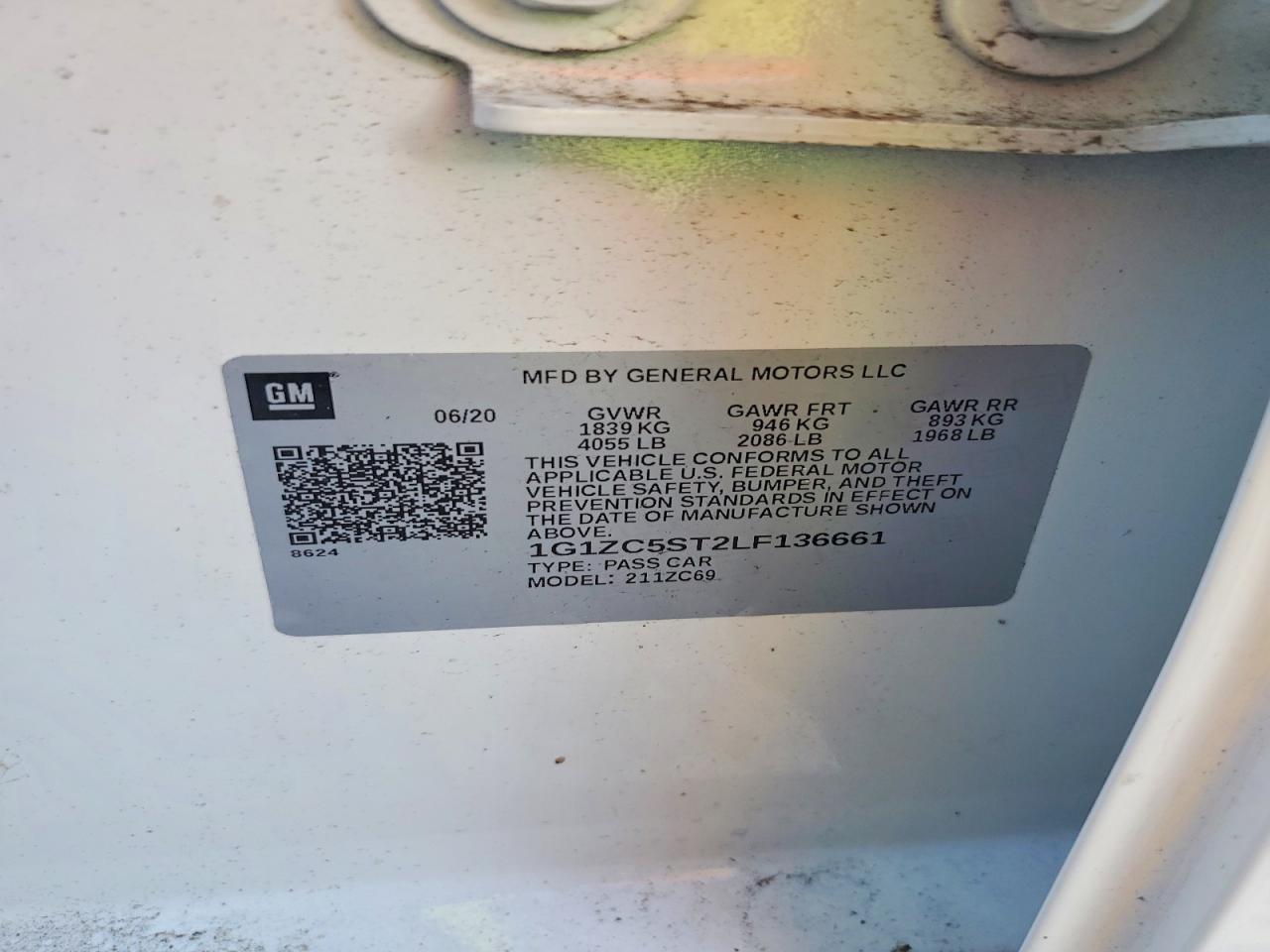 2020 CHEVROLET MALIBU LS photo 12