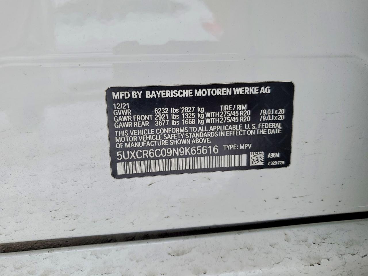 2022 BMW X5 XDRIVE40I photo 14