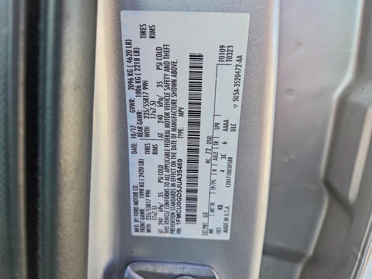 2018 FORD ESCAPE SE photo 13