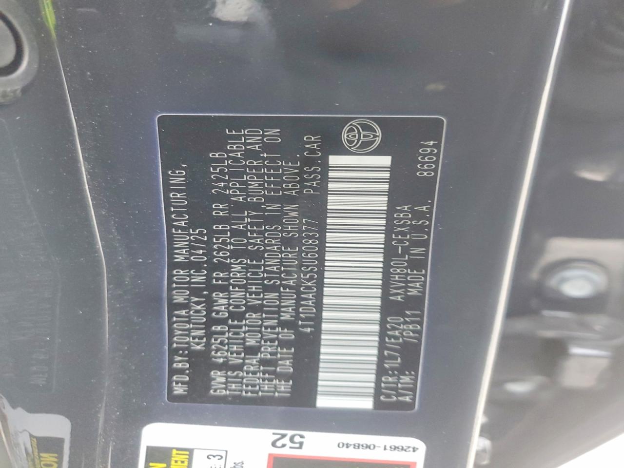 2025 TOYOTA CAMRY XSE photo 12