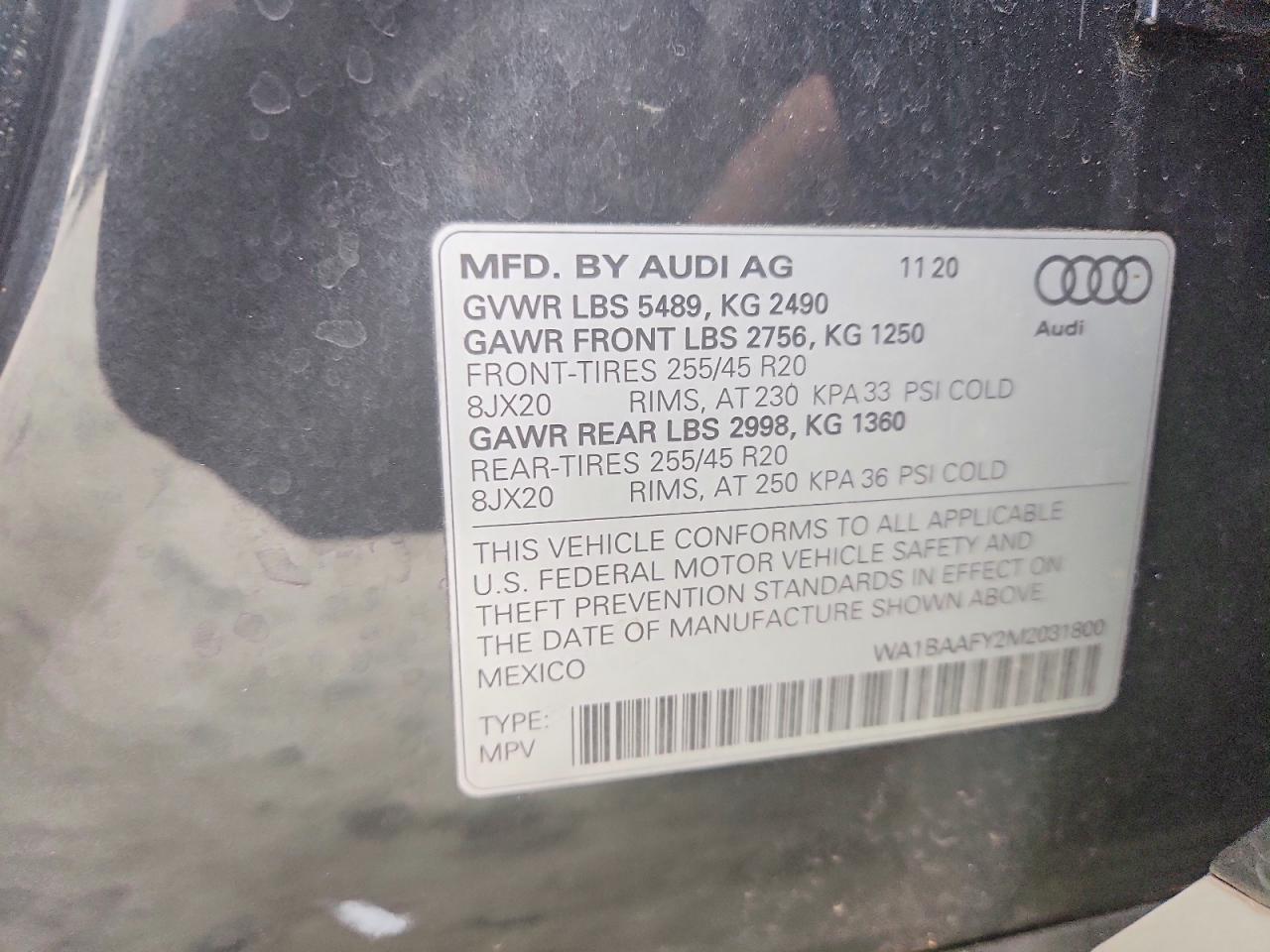 2021 AUDI Q5 PREMIUM PLUS photo 13