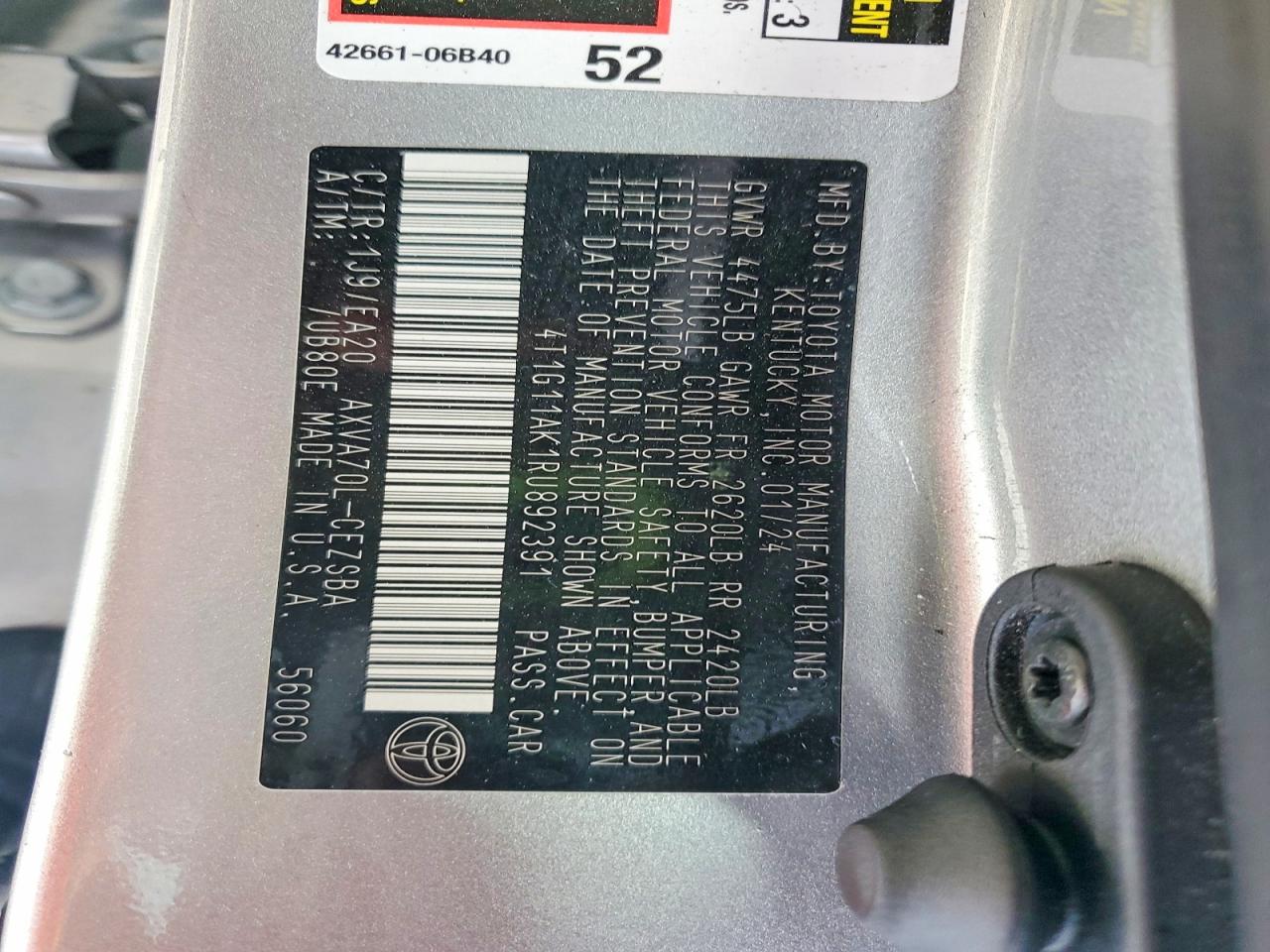 2024 TOYOTA CAMRY SE NIGHT SHADE photo 13