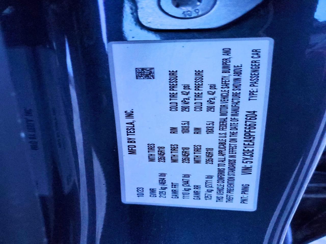 2023 TESLA MODEL 3 photo 23