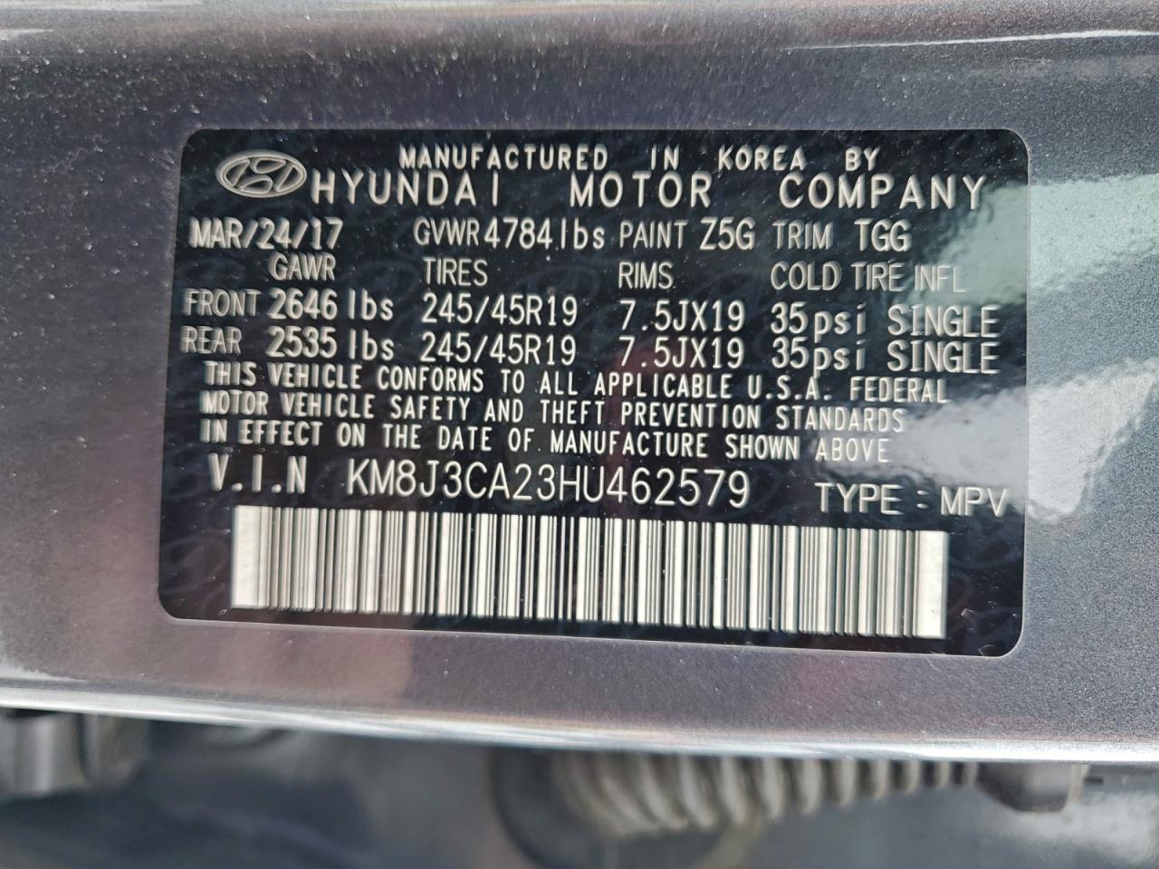 2017 HYUNDAI TUCSON LIMITED photo 40