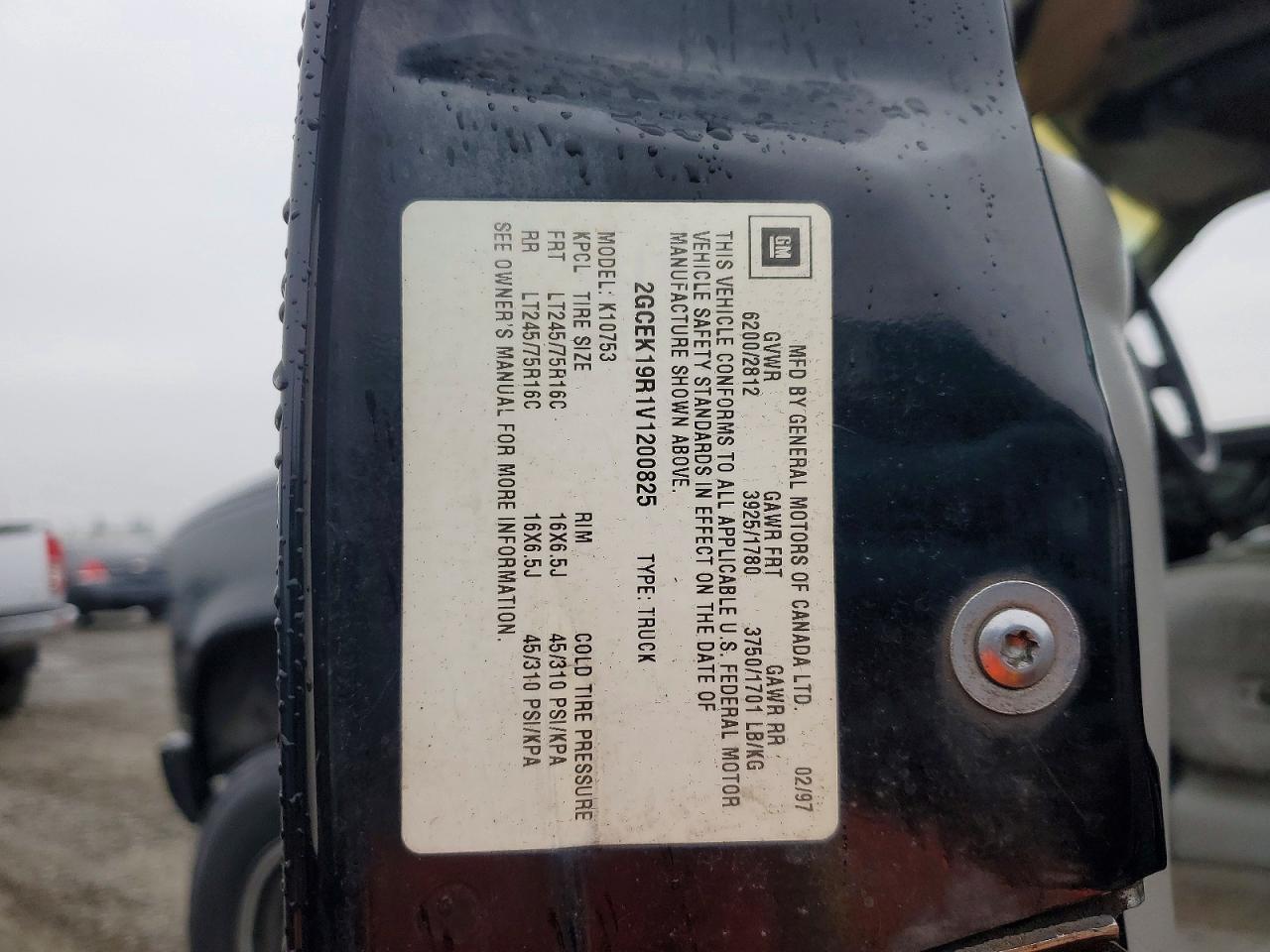 1997 CHEVROLET GMT-400 K1500 photo 13