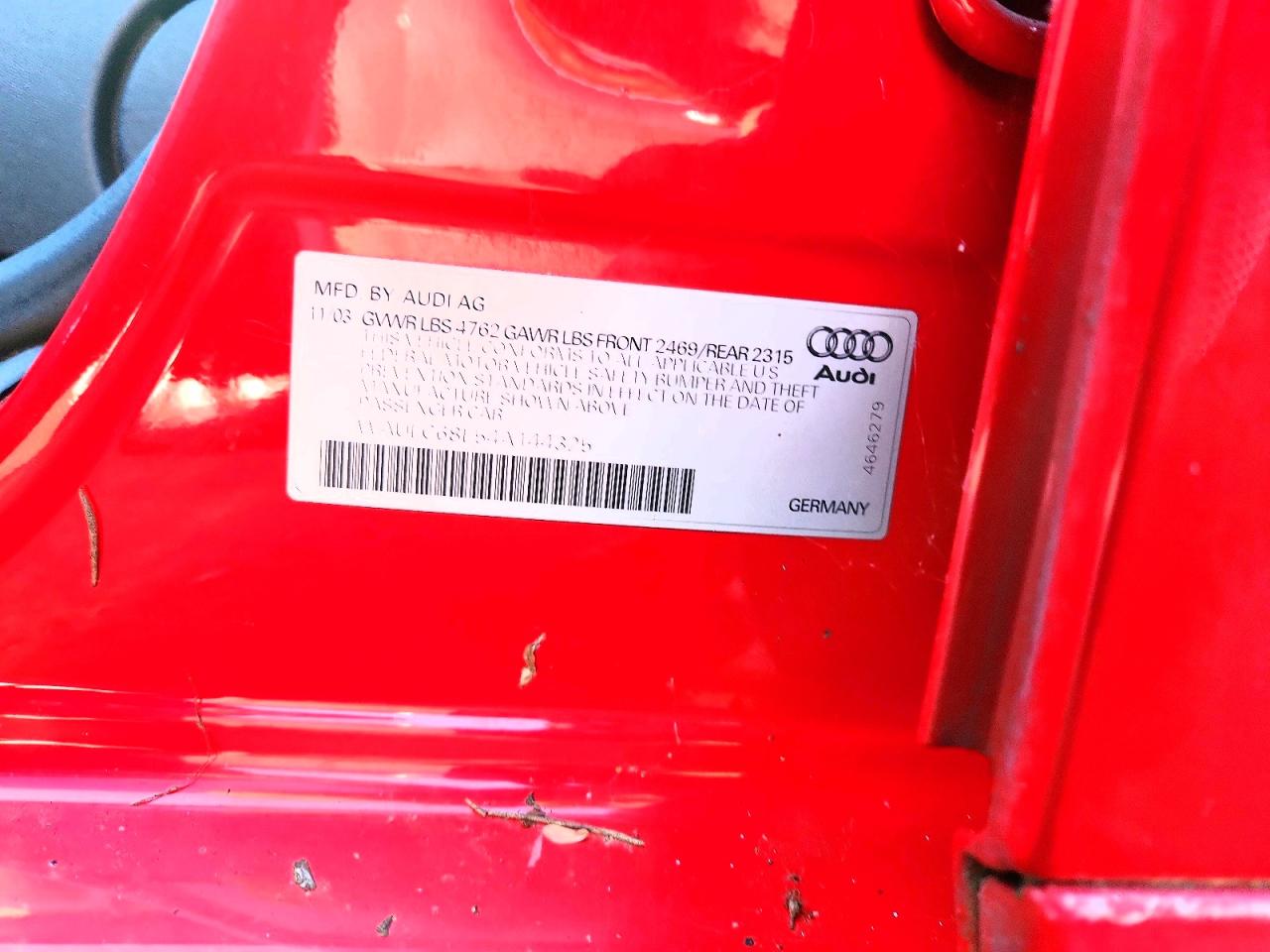 2004 AUDI A4 1.8T QUATTRO photo 12