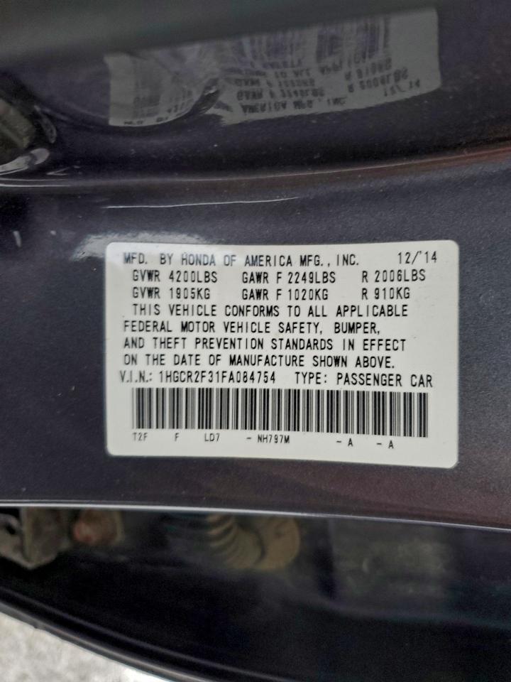2015 HONDA ACCORD LX photo 12
