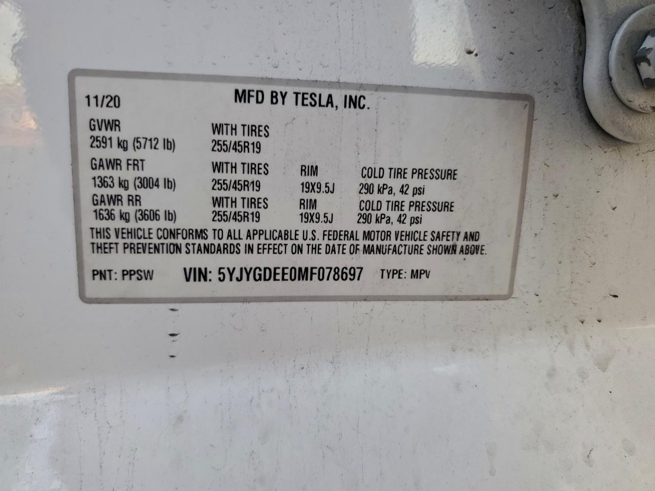 2021 TESLA MODEL Y photo 13