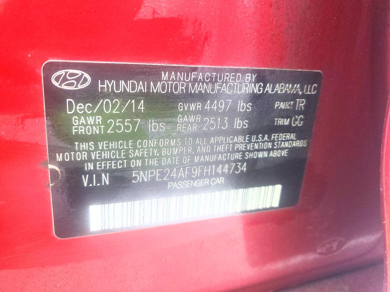 2015 HYUNDAI SONATA SE photo 23