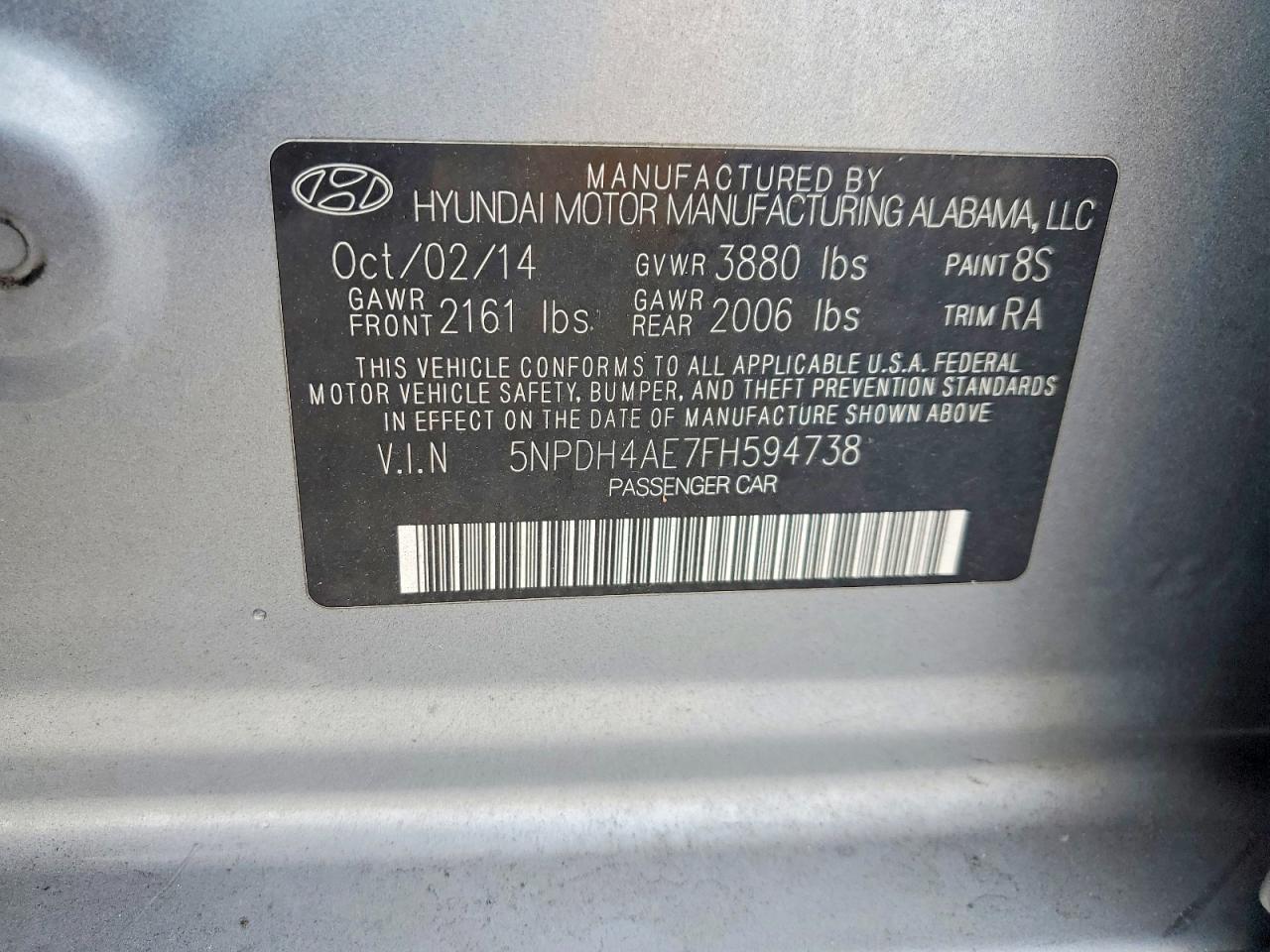 2015 HYUNDAI ELANTRA SE photo 13