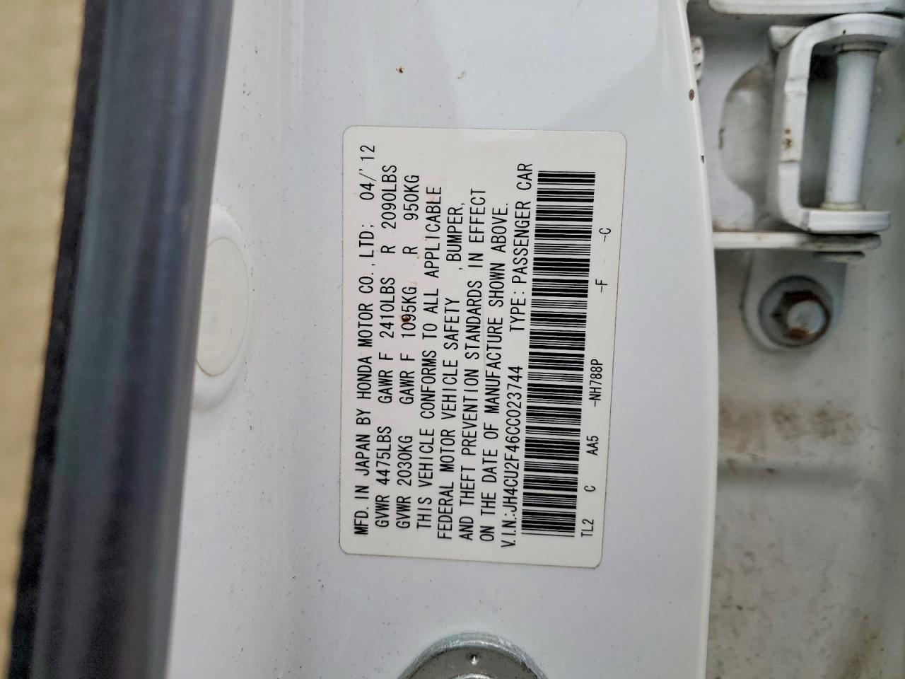 2012 ACURA TSX photo 12