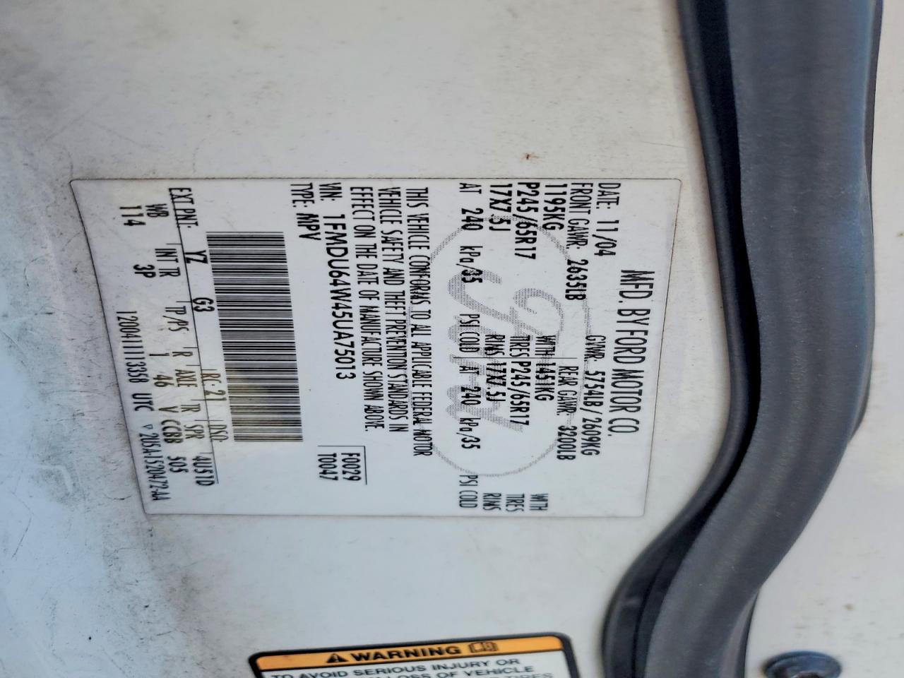 2005 FORD EXPLORER EDDIE BAUER photo 13