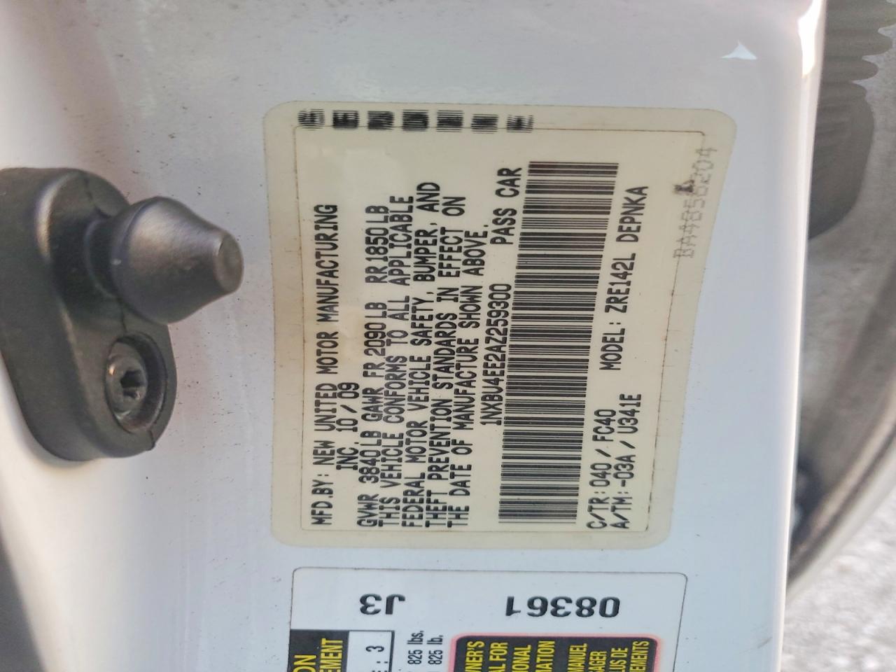 2010 TOYOTA COROLLA BASE photo 23