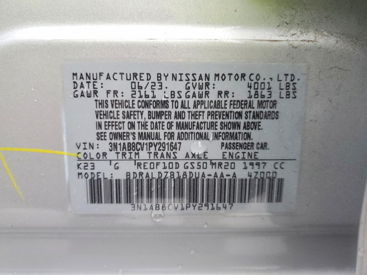 2023 NISSAN SENTRA SV photo 12