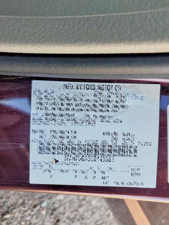 2012 FORD FUSION S photo 12