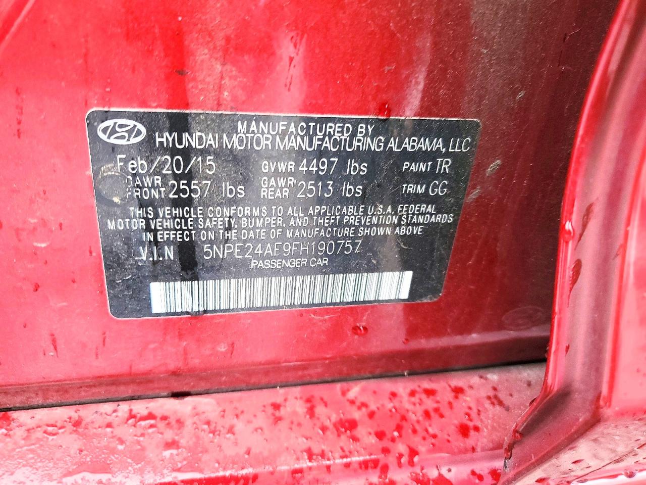 2015 HYUNDAI SONATA SE photo 23