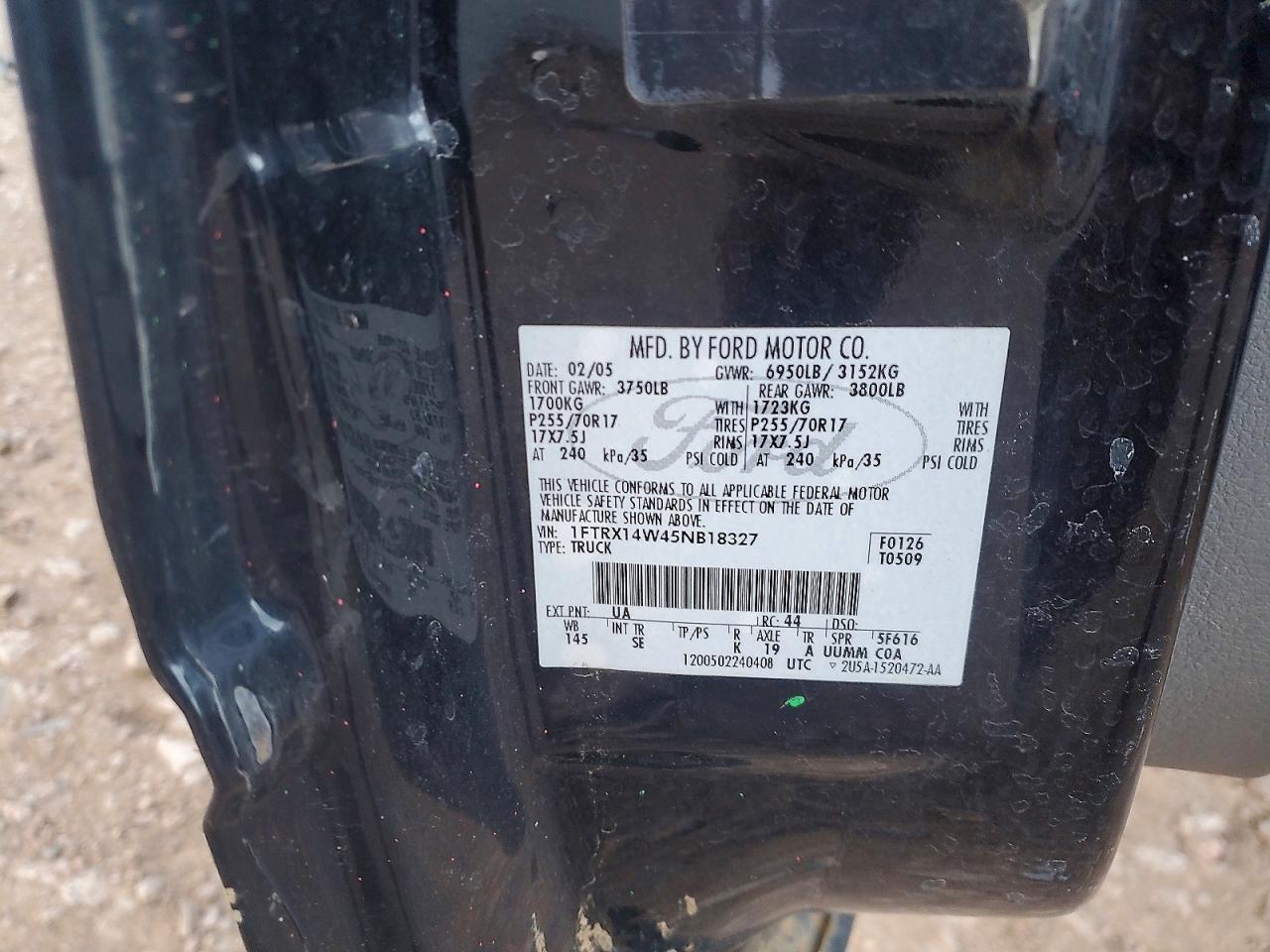 2005 FORD F150 photo 12
