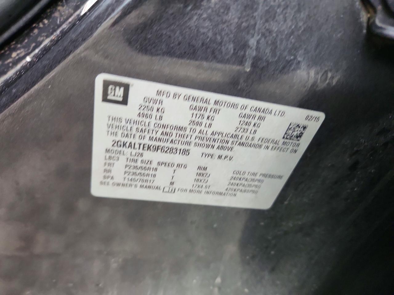 2015 GMC TERRAIN SLT photo 13