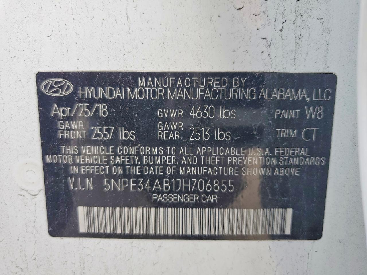 2018 HYUNDAI SONATA SPORT photo 12