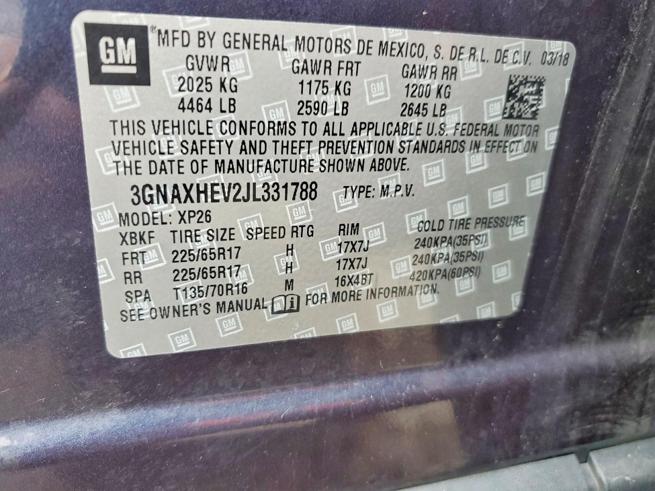 2018 CHEVROLET EQUINOX LS photo 14