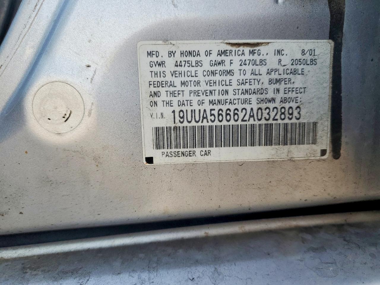 2002 ACURA 3.2TL photo 12