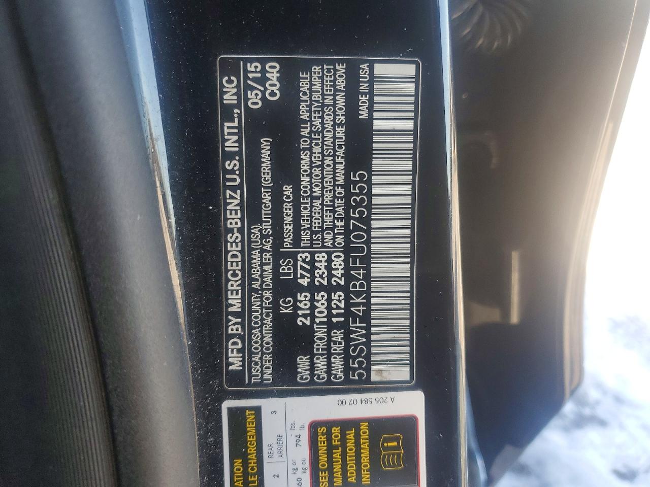 2015 MERCEDES-BENZ C 300 4MATIC photo 23