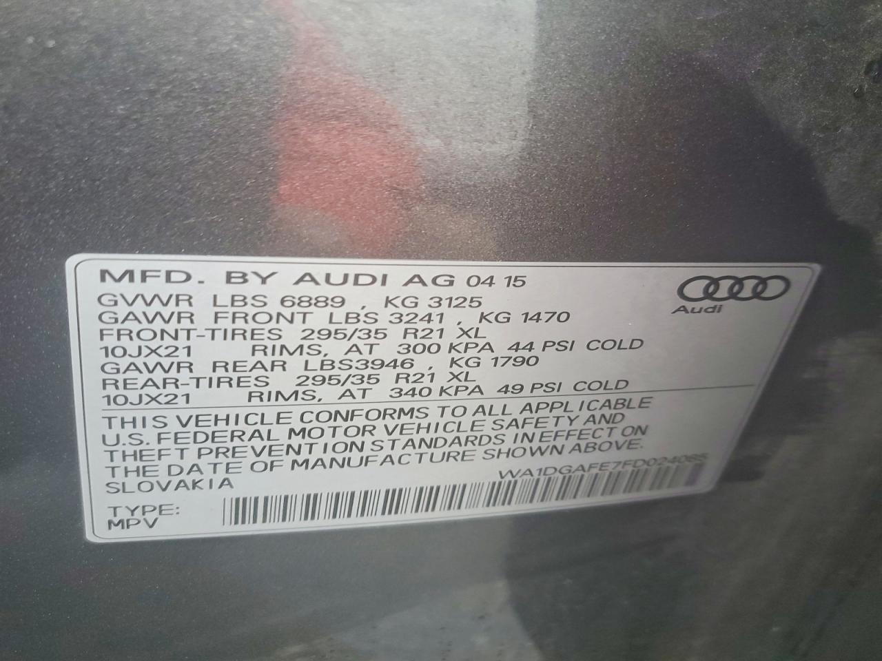 2015 AUDI Q7 PRESTIGE photo 12