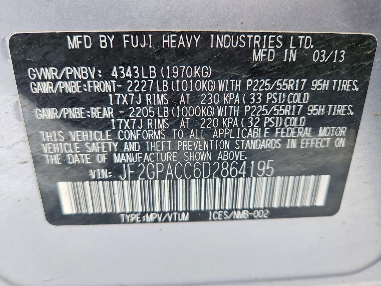 2013 SUBARU XV CROSSTREK 2.0 PREMIUM photo 13