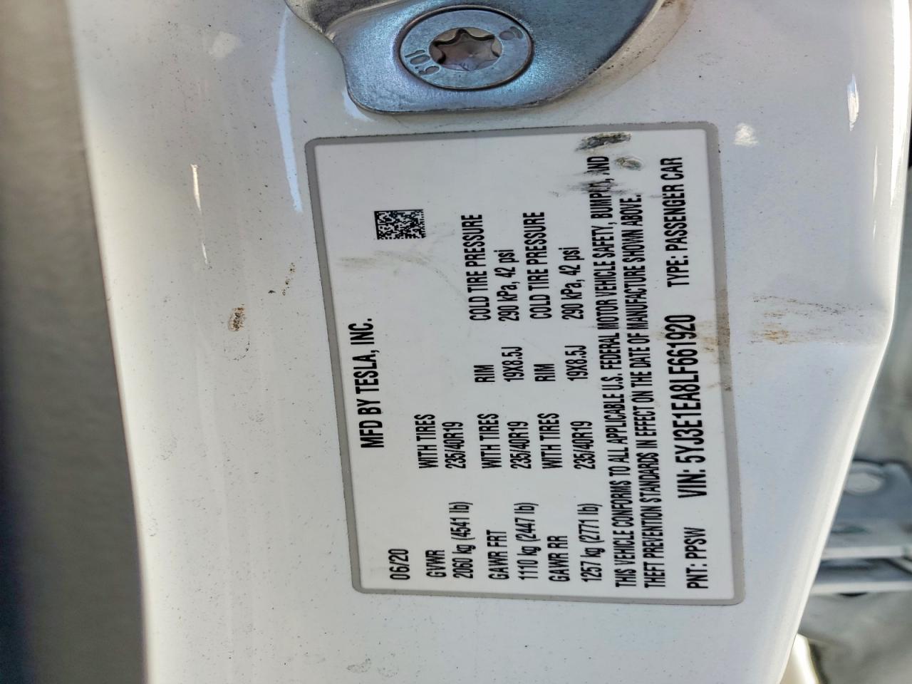 2020 TESLA MODEL 3 photo 12